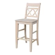 INTERNATIONAL CONCEPTS Canyon BarHeight XX Stool, 30" Seat Height, Ready to Finish S-473